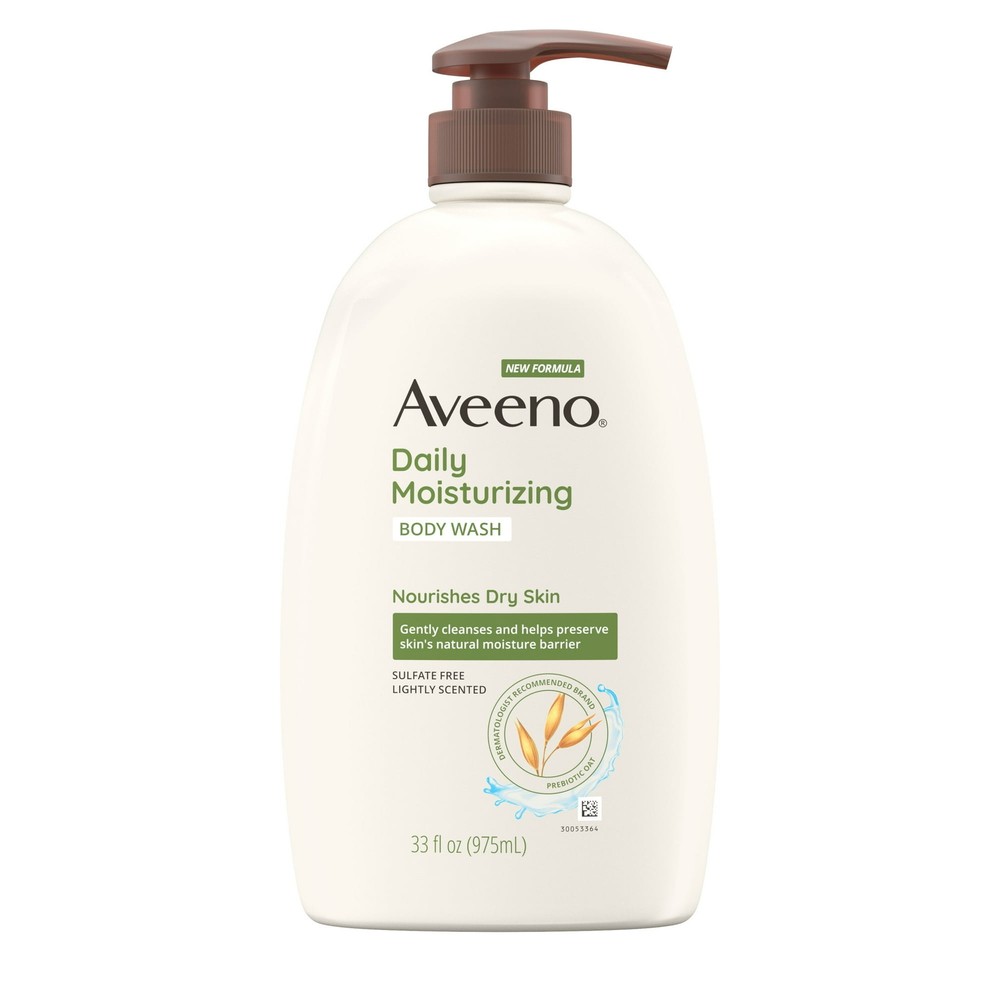 Aveeno Lightly Scented Daily Moisturizing Body Wash Shower Gel 33 oz