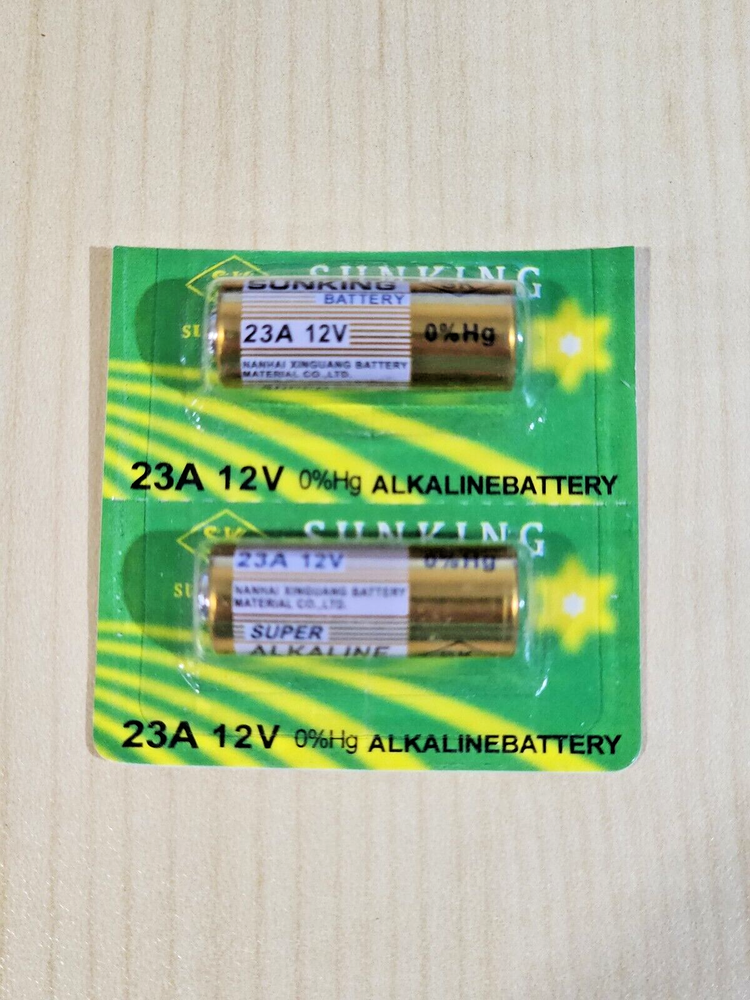 2 pack Sunking A23 12v Alkaline Battery MN21 MN23 23AE 21/23 GP23 23A 23GA