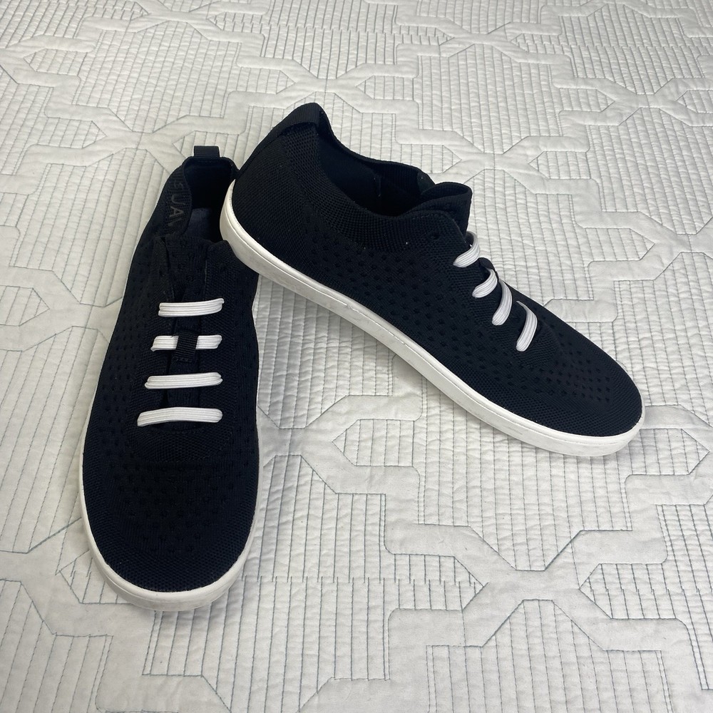 SUAVS The Zilker Lace Up/Slip-on Knit Casual Sneaker Shoes Black W12.5 M 10.5