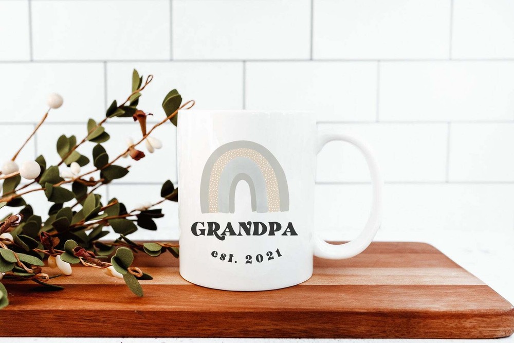 Pregnancy Announcement For Grandpa Grandpa Est 2021 Mug Coffee Mug For Grandpa