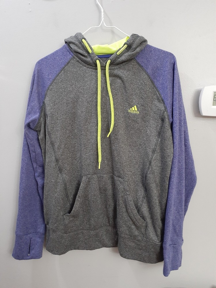 Adidas Hoodie Sweatshirt Women's L  Pullover Climawarm Fleece Lined Athletic