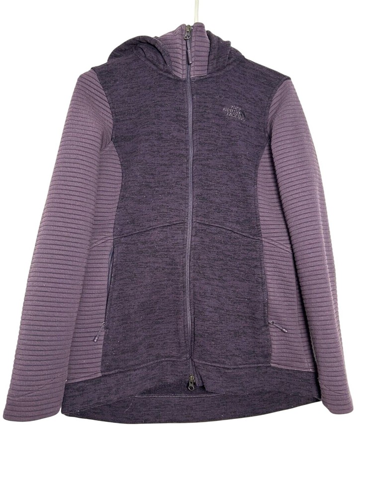 North Face Womens Indi 2 Hooded Parka Jacket Small Purple Fleece  