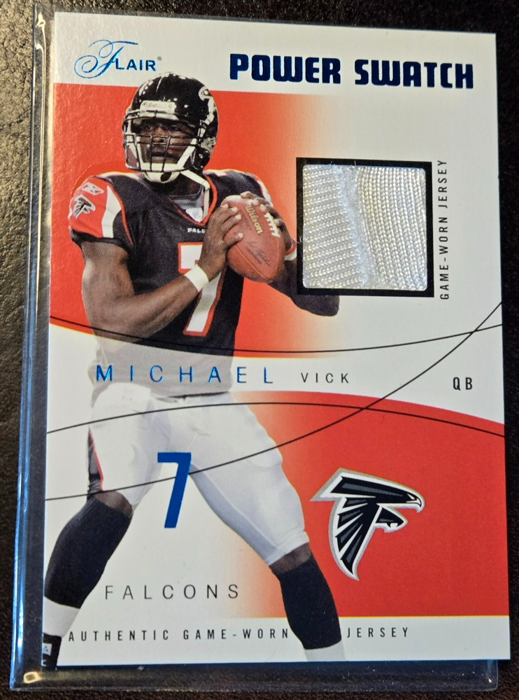2004 Flair Power Swatch Michael Vick 186/200 #PS-MV Patch Insert