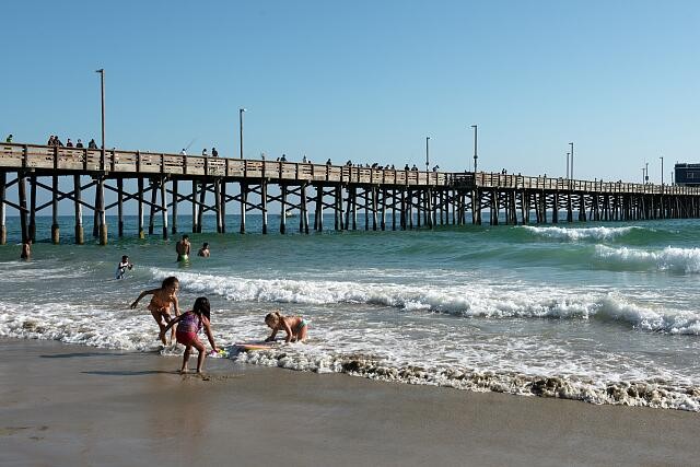 Photo:Newport Beach California 2012 Balboa Pier Beach Ocean Surf Children
