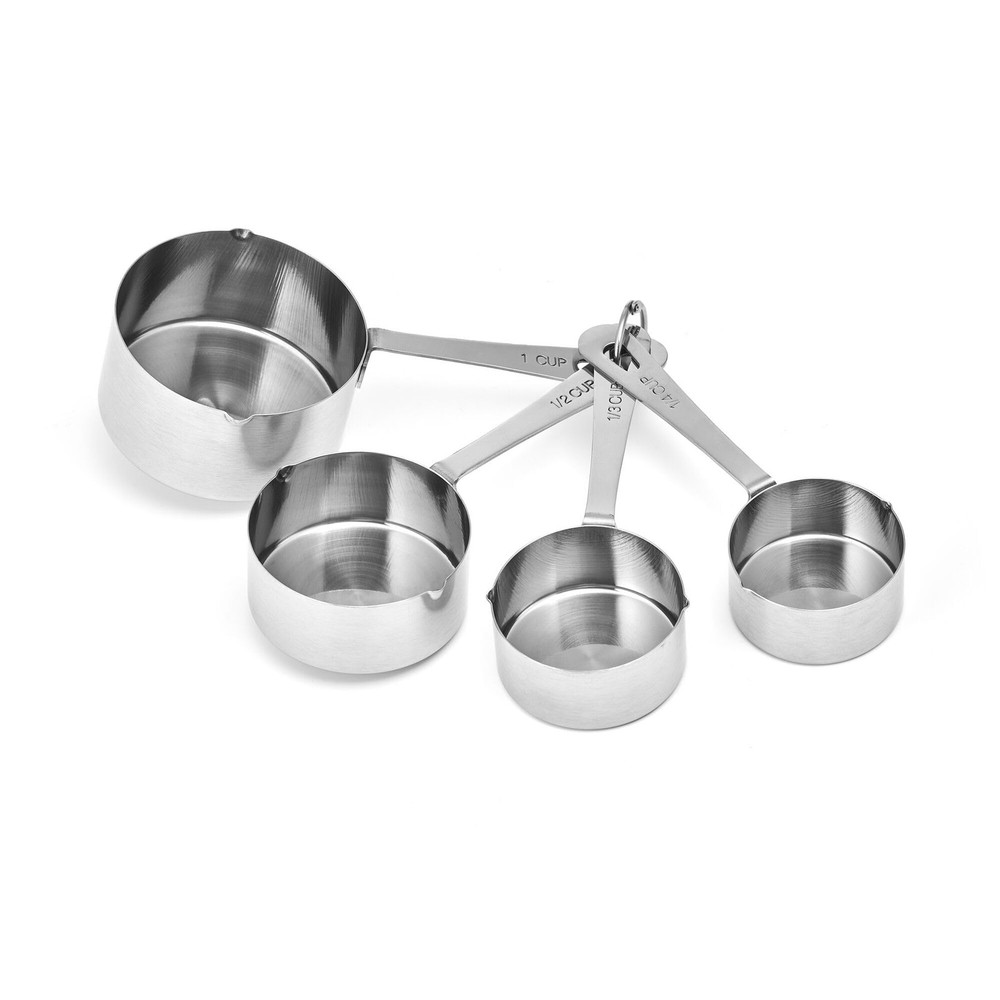 Stainless Steel Measuring Cups (Set of 4) - Baking Essentials with Dual Spout...