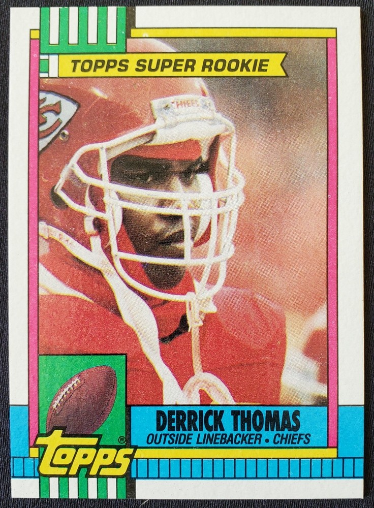 1990 Derrick Thomas Rookie Kansas City Chiefs Topps NFL Card #248 NCAA Alabama