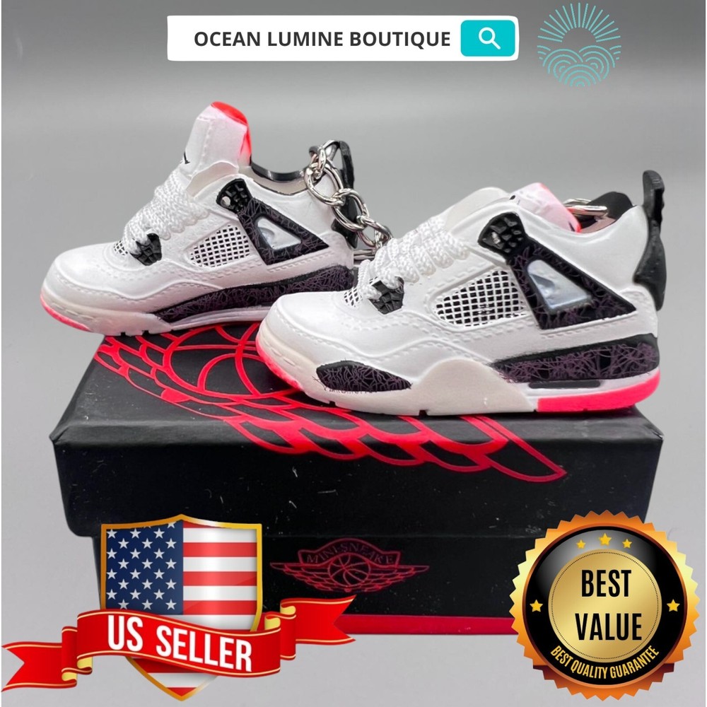 Air Jordan 3D Mini Sneaker Keychain, Shoe Keyring Shoe Box, Display Box Option