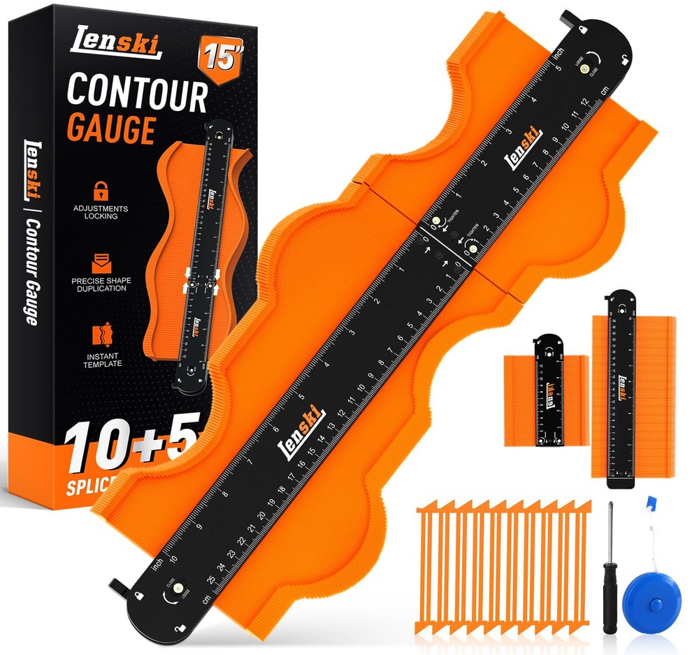 Gifts for Dad, Stocking Stuffers for Adults Men, Connectable Contour Gauge To...