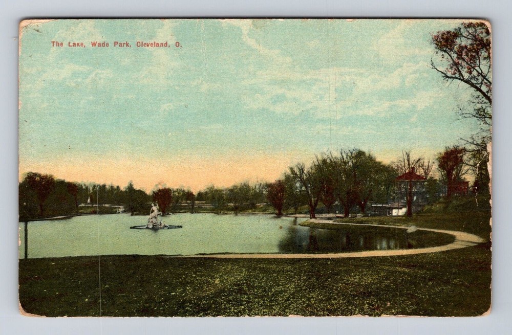 Cleveland OH-Ohio, The Lake, Wade Park, Antique, Vintage c1911 Souvenir Postcard