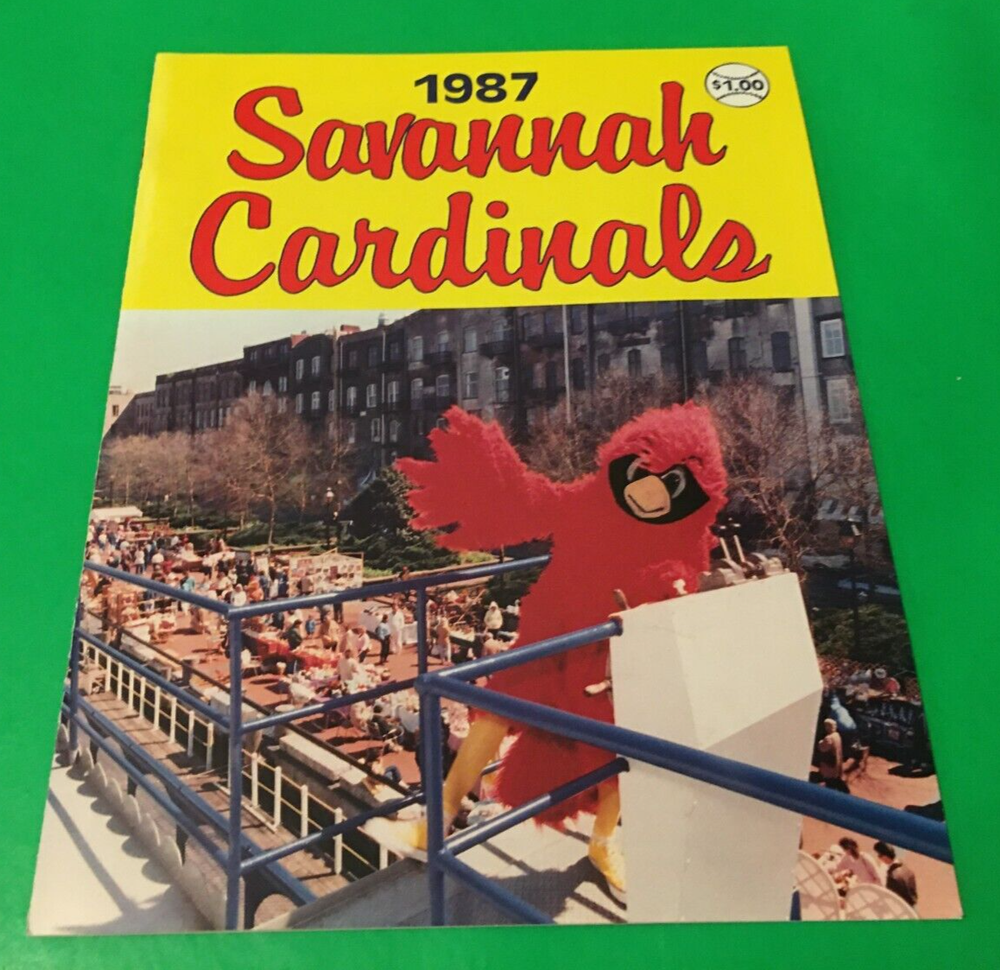 SAVANNAH CARDINALS Baseball Game Program South Atlantic League 5/18/87 READ