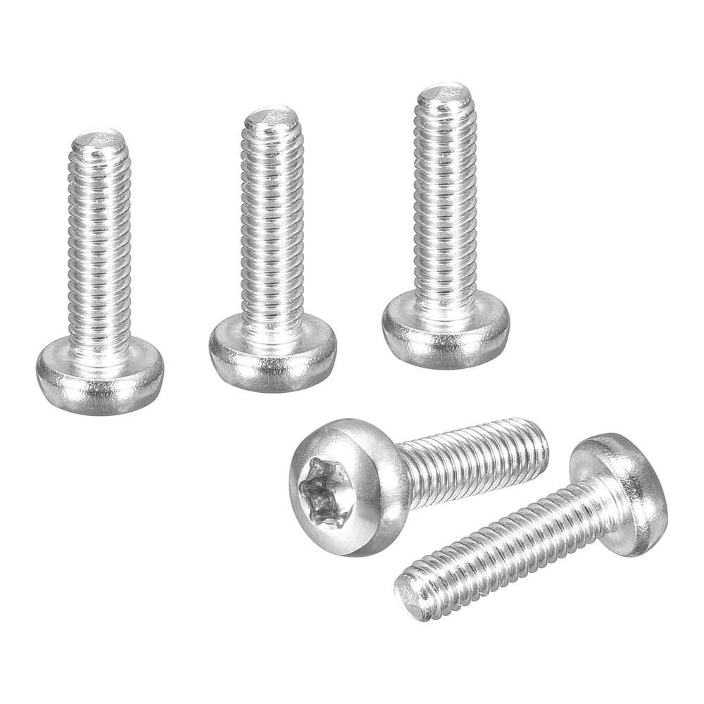 M4x14mm Pan Head Torx Security Screws 100Pack Stainless Steel Silver