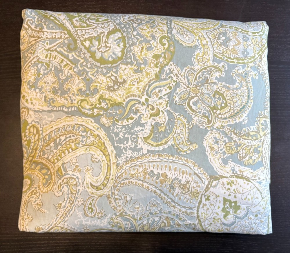 Pottery Barn Sienna Paisley King Duvet Cover in Gray and Olive