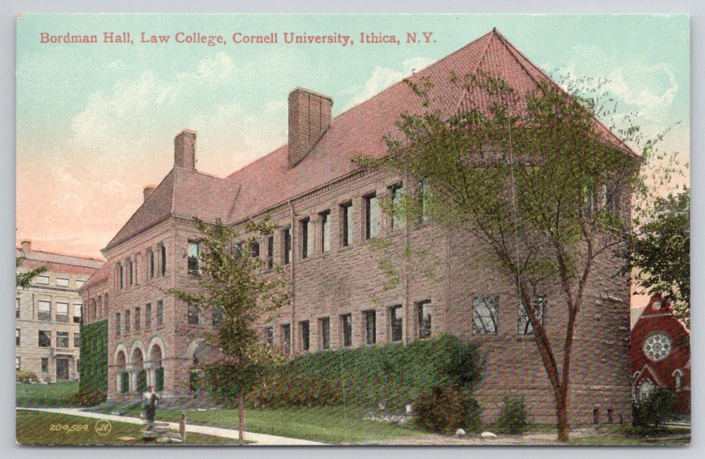 Cornell University Boardman Hall Law College Ithaca NY Vintage Postcard