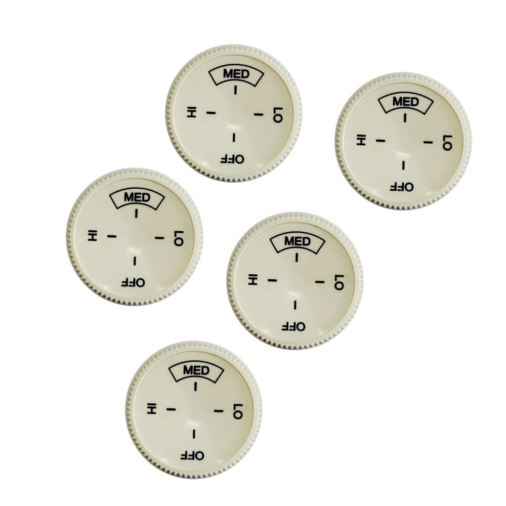 5PCS Baseboard Heater Thermostat Knobs - Cream, Temperature Control Dial