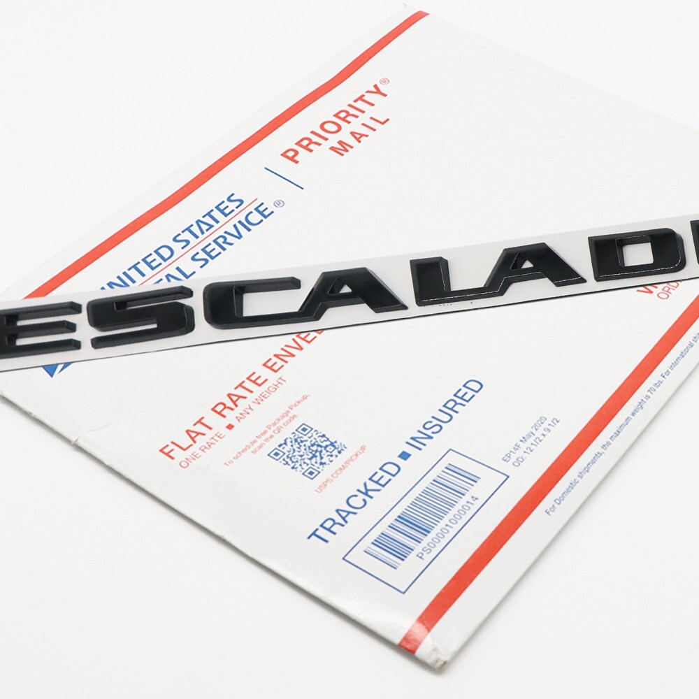 For Escalade 2015-2022 Letter Emblem Badge Gloss Black Rear Liftgate Nameplate