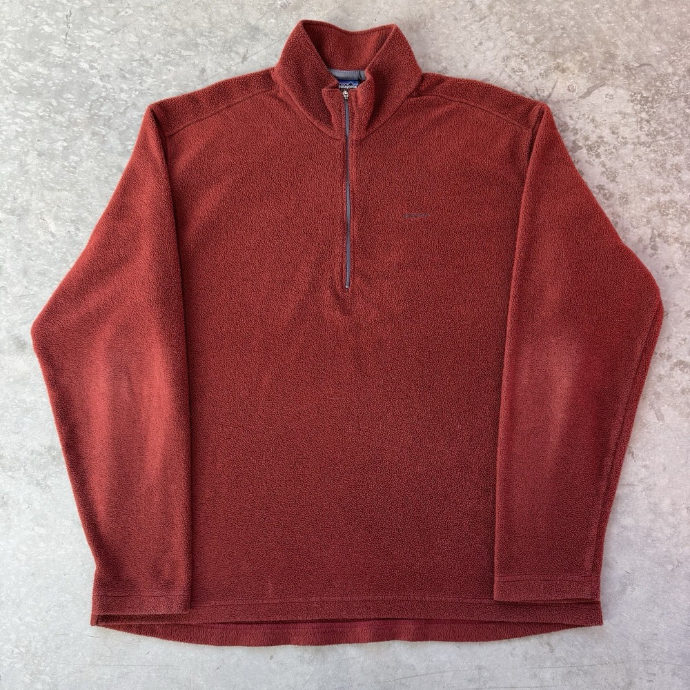 Vintage 90s Patagonia Capilene Pullover 1/4 Zip Baselayer Fleece Lightweight XL