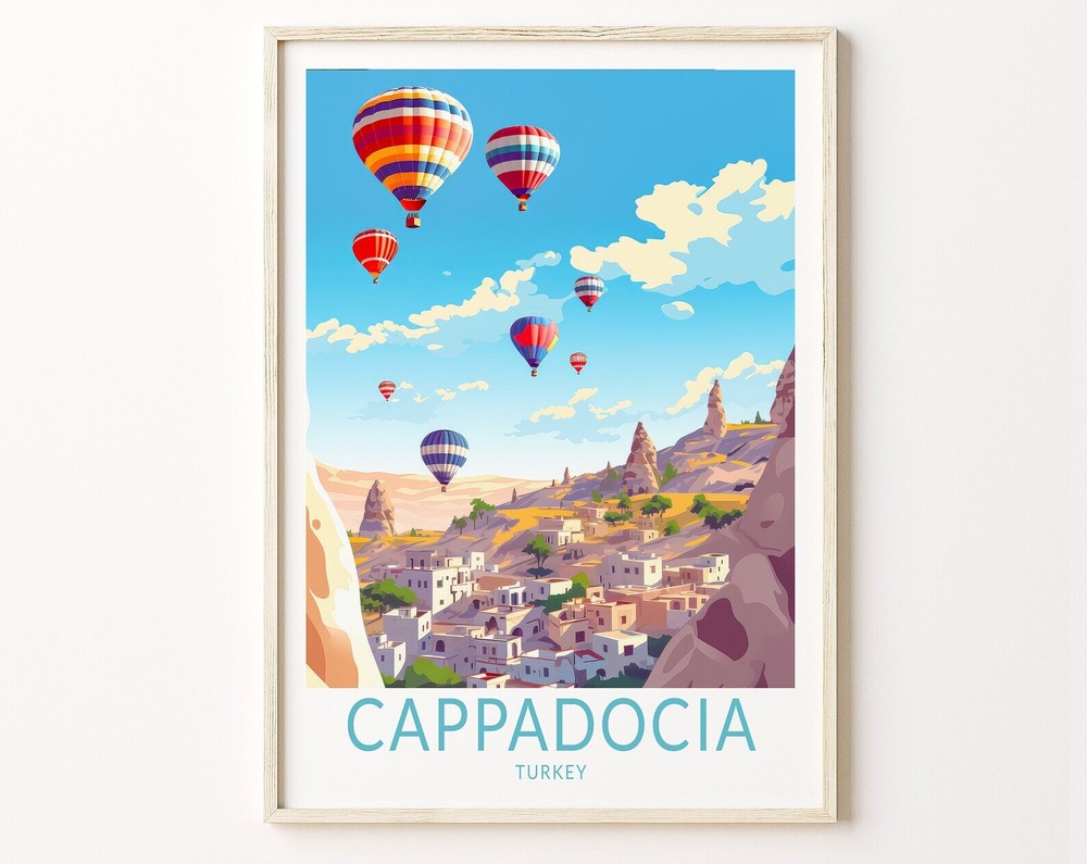 Cappadocia Turkey City Travel Print Cappadocia Travel Poster Print Cappadocia