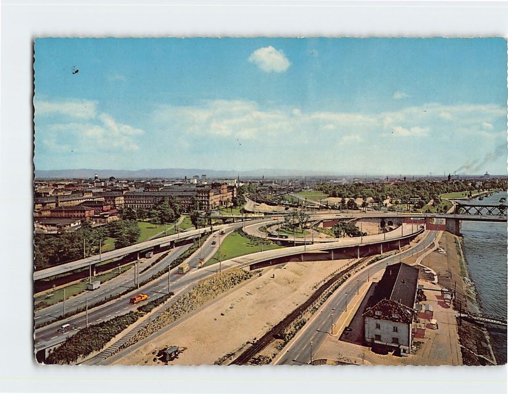 Postcard Scenic View in Mannheim Germany