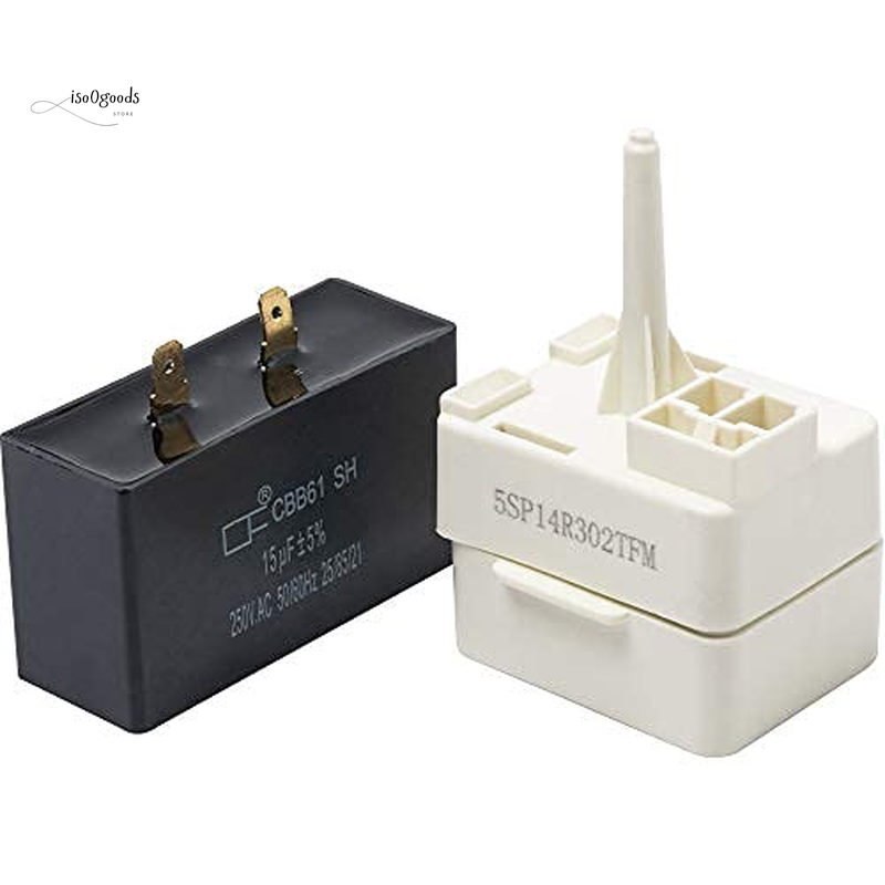 New Upgraded W10613606 Refrigerator Compressor Start Relay and Capacitor Exact F