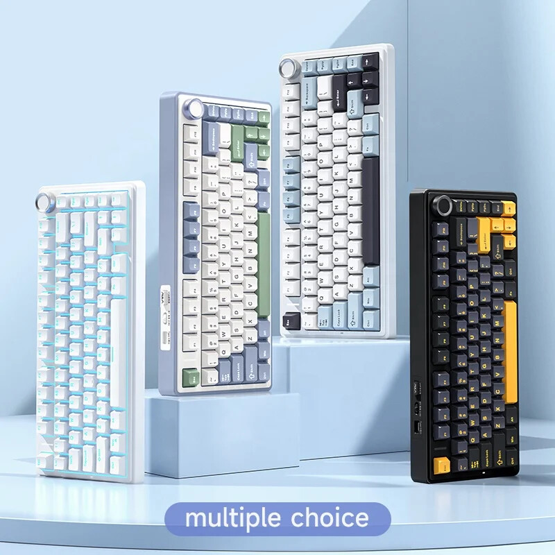 2.4G Wireless/Bluetooth/Wired Gaming Mechanical Keyboard RGB 75% Layout