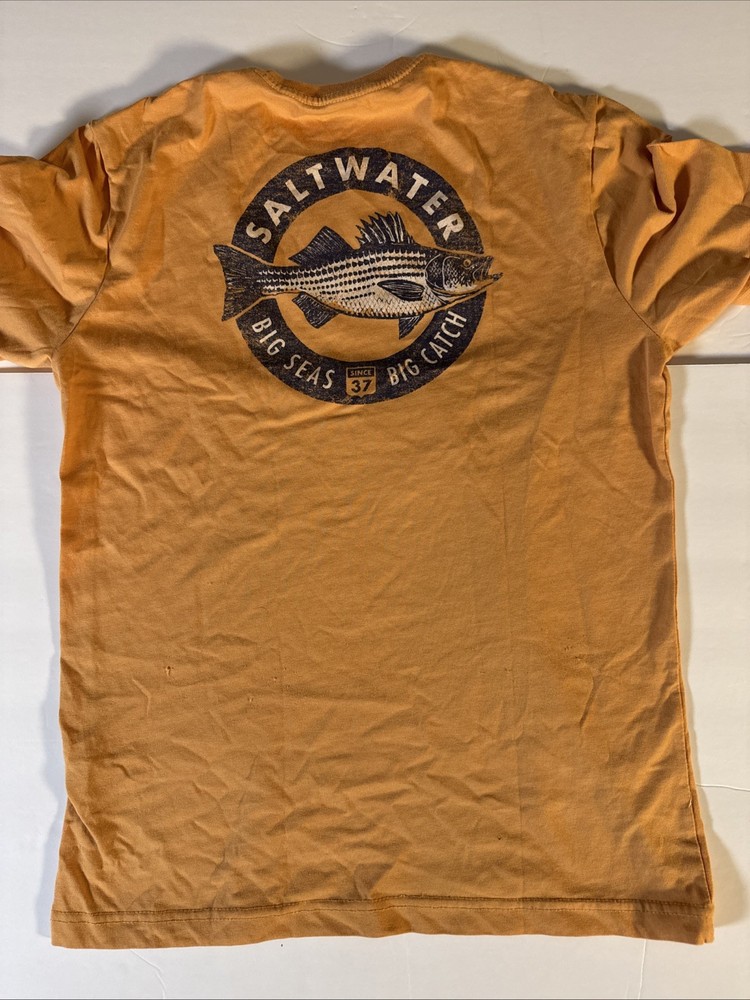 Izod Saltwater Men’s Short Sleeve Crew Neck Graphic T Shirt Size Small