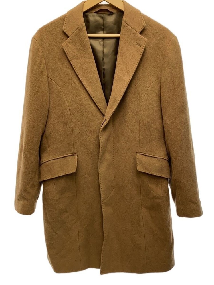 Stainless Steel Collar Coat/M/Cashmere/Cml/Plain 1599