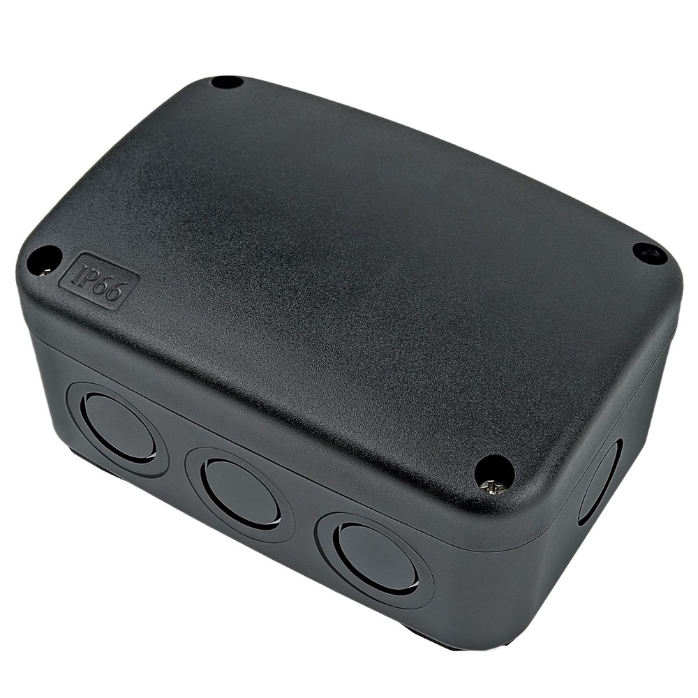 IP66 Waterproof Black Junction Box PVC/ABS for DIY Outdoor Electrical Wiring 1PK-image