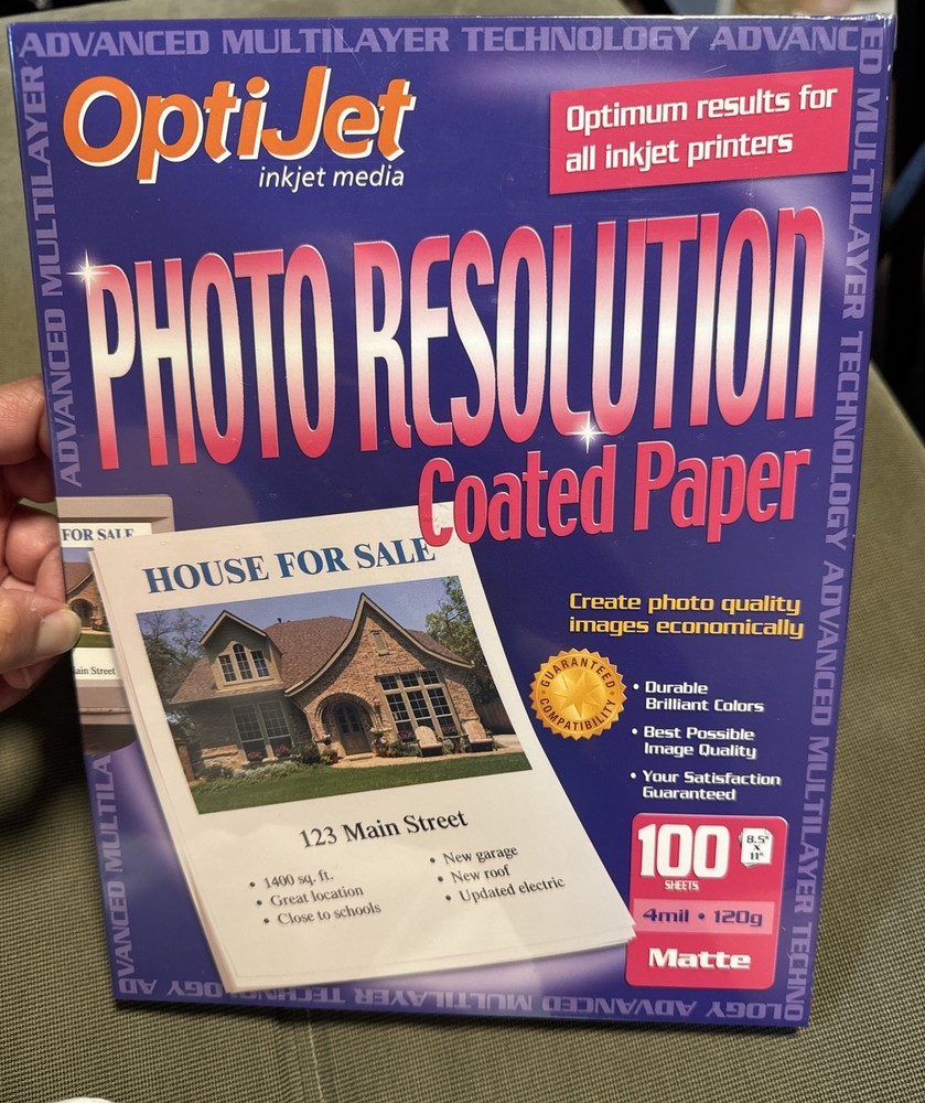 OptiJet Photo Resolution Coated Paper 8.5