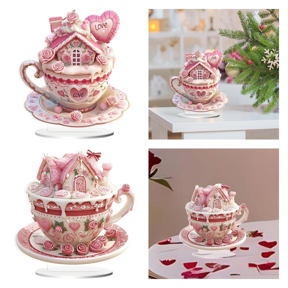 Acrylic Sign Desktop Ornament Valentine's Day Gift Artwork Tabletop Decoration