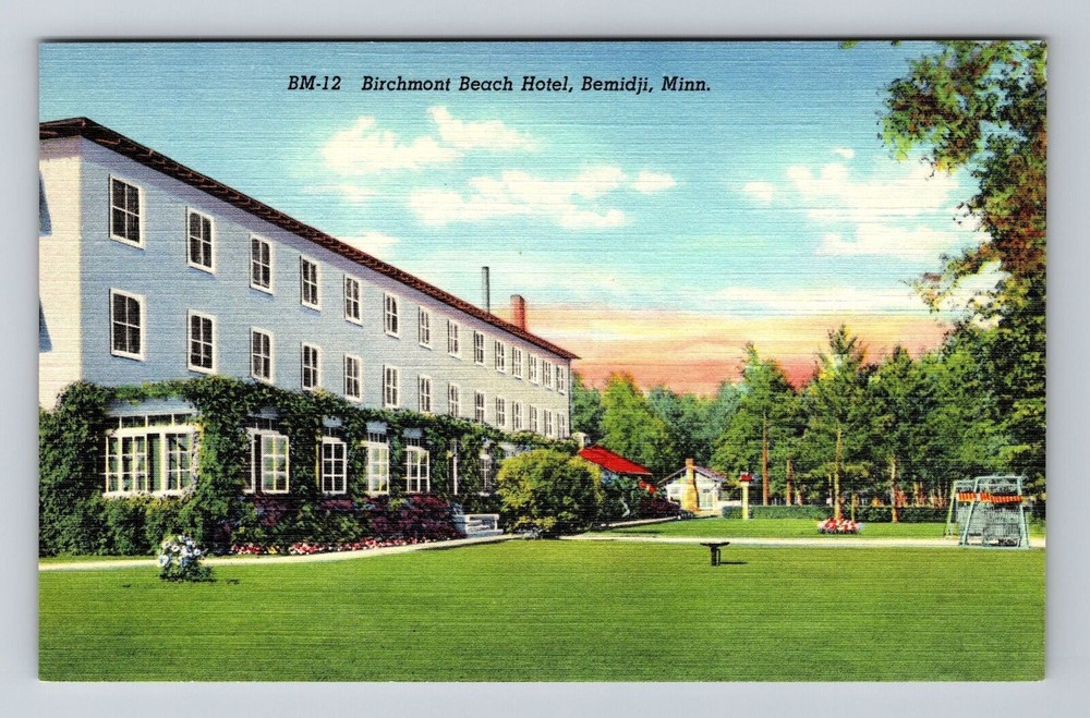 Bemidji MN-Minnesota, Birchmont Beach Hotel, Vintage Postcard