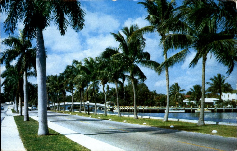 Las Olas Boulevard Fort Lauderdale Florida FL bridge ~ 1970s