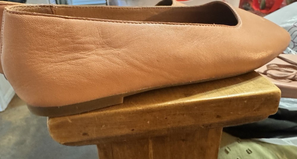 Madewell Cory Flat Women's Size 9  Coral Leather  Minimalist
