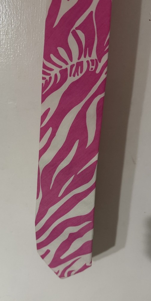 Lilly Pulitzer Via Palm Beach Men's Pink  & White Abstract Tie-image