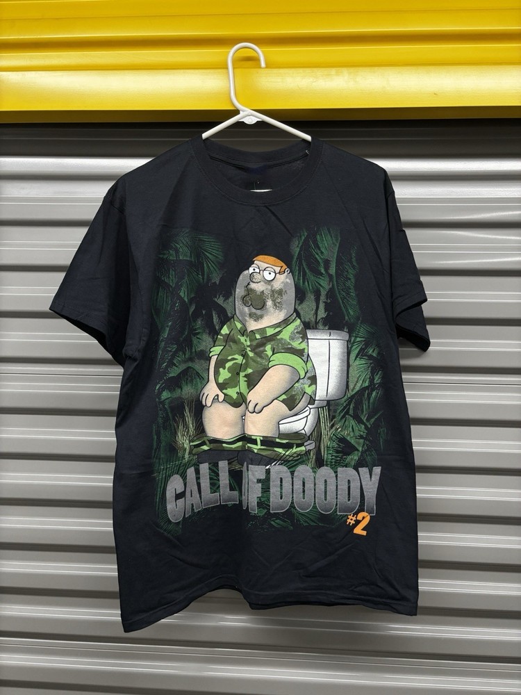 Vtg Cartoon Network Family Guy Call Of Doody 2 T-shirt Size S to 5XL BA572