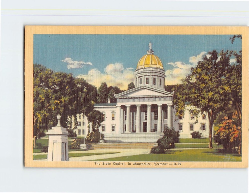 Postcard State Capitol Montpelier Vermont USA