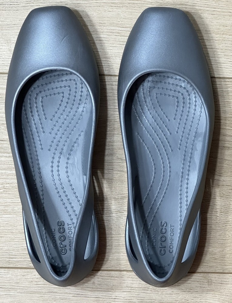 Crocs Laura Ballet Flats Womens Shoes Slip On  Iconic Comfort Size 8