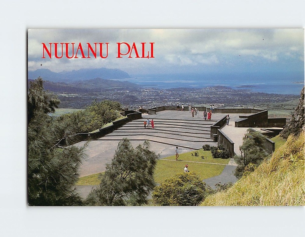 Postcard Nuuanu Pali Lookout Honolulu Hawaii USA