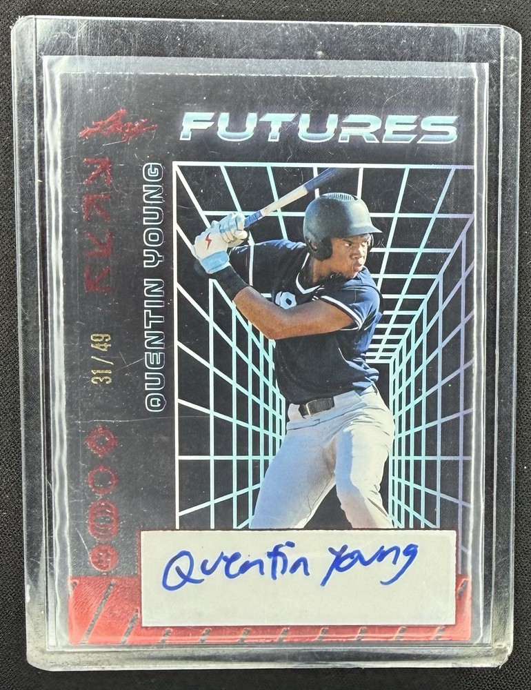 2024 Leaf Futures Quentin Young #A-QY1  Red Foil Auto /49