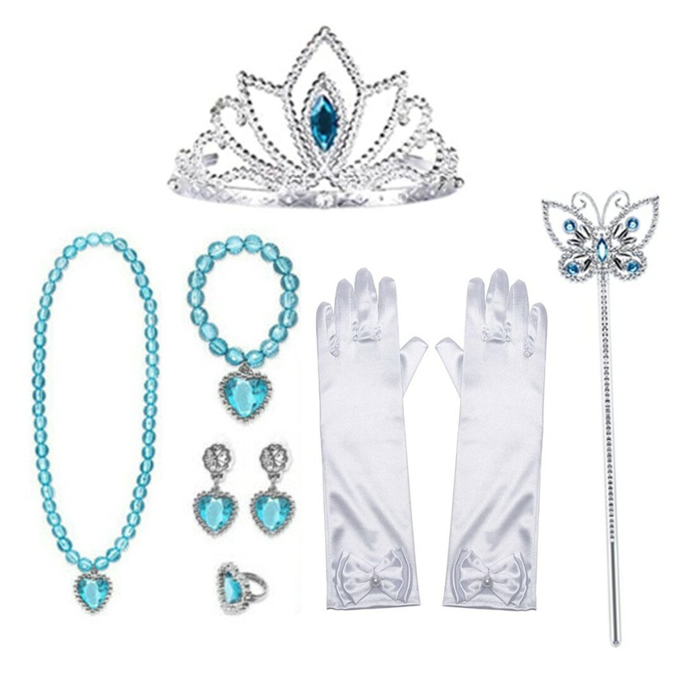 Queen Princess Dress up Costume Party Accessories Gift set For Kids Girls White