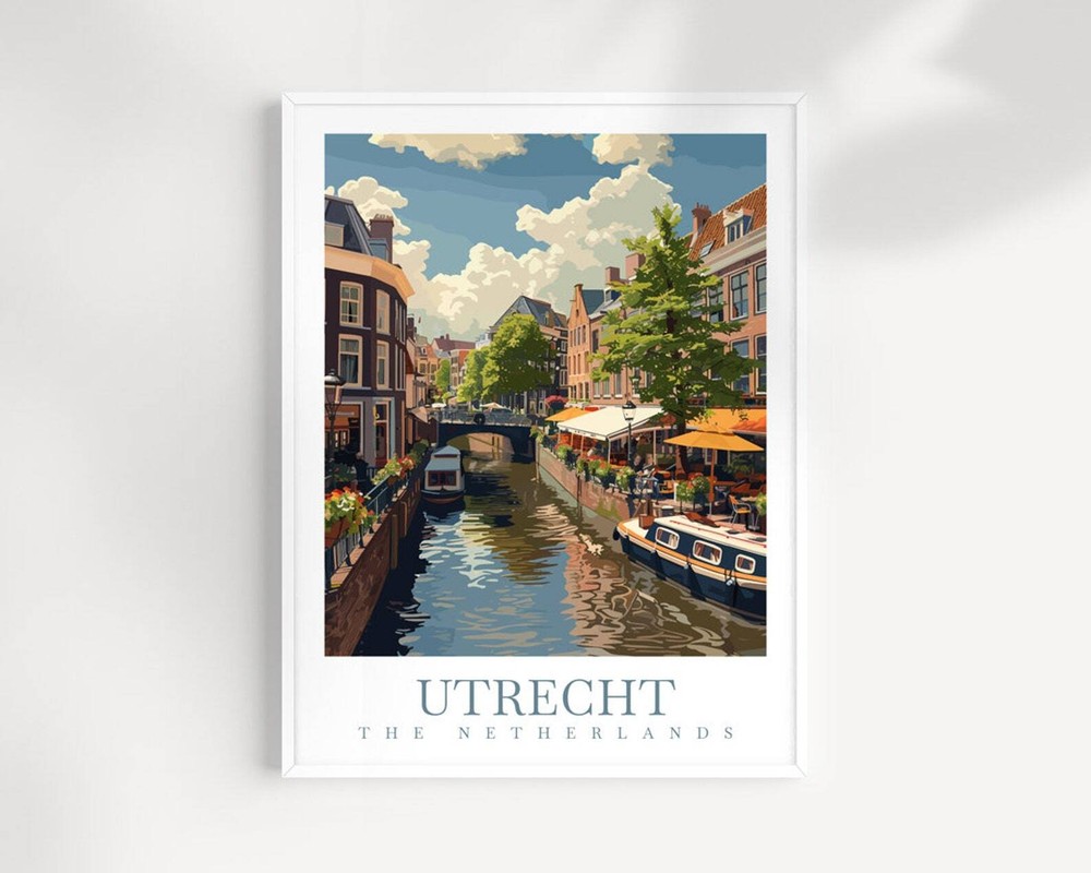 Utrecht Travel Print Wall Art The Netherlands Wall Hanging Home Decoration