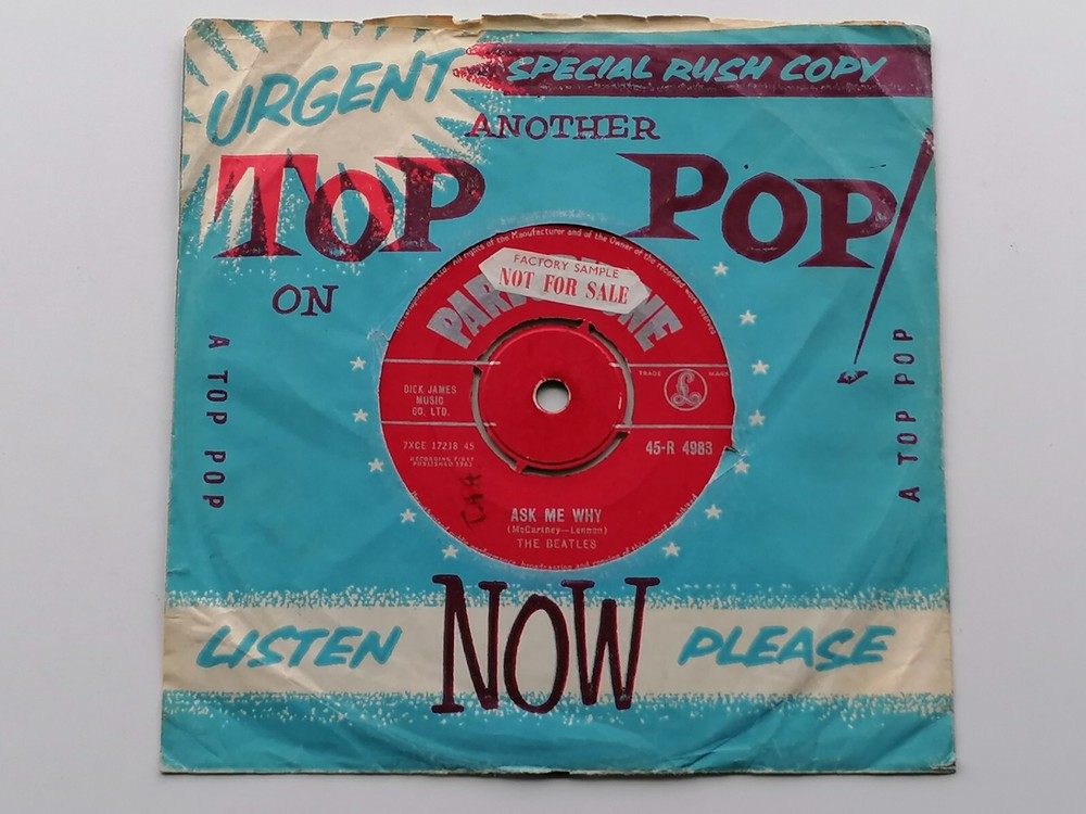 THE BEATLES 1963 UK 45  PLEASE PLEASE ME   RED PARLOPHONE 45-R 4983 J R STAMPERS