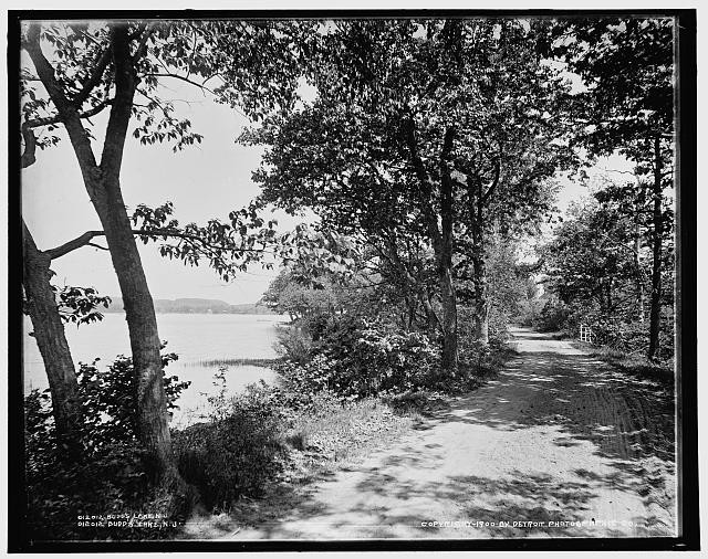 Budd's Lake,water bodies,trails,New Jersey,NJ,Detroit Publishing Company,c1900