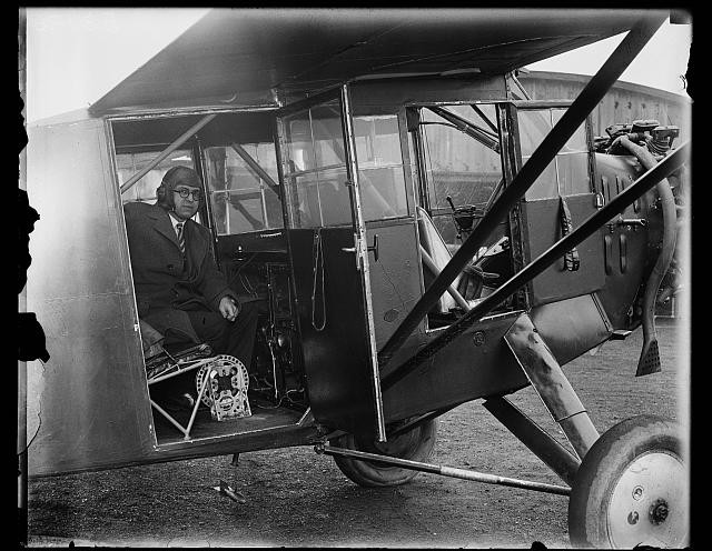 Photo:1920s Airplane Pilot Cockpit Vintage Aircraft Printout