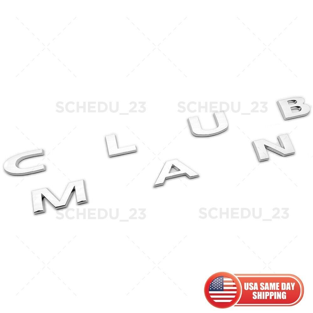 Set Chrome MINI Cooper F54 CLUBMAN Rear Tailgate Badge Emblem Lettering
