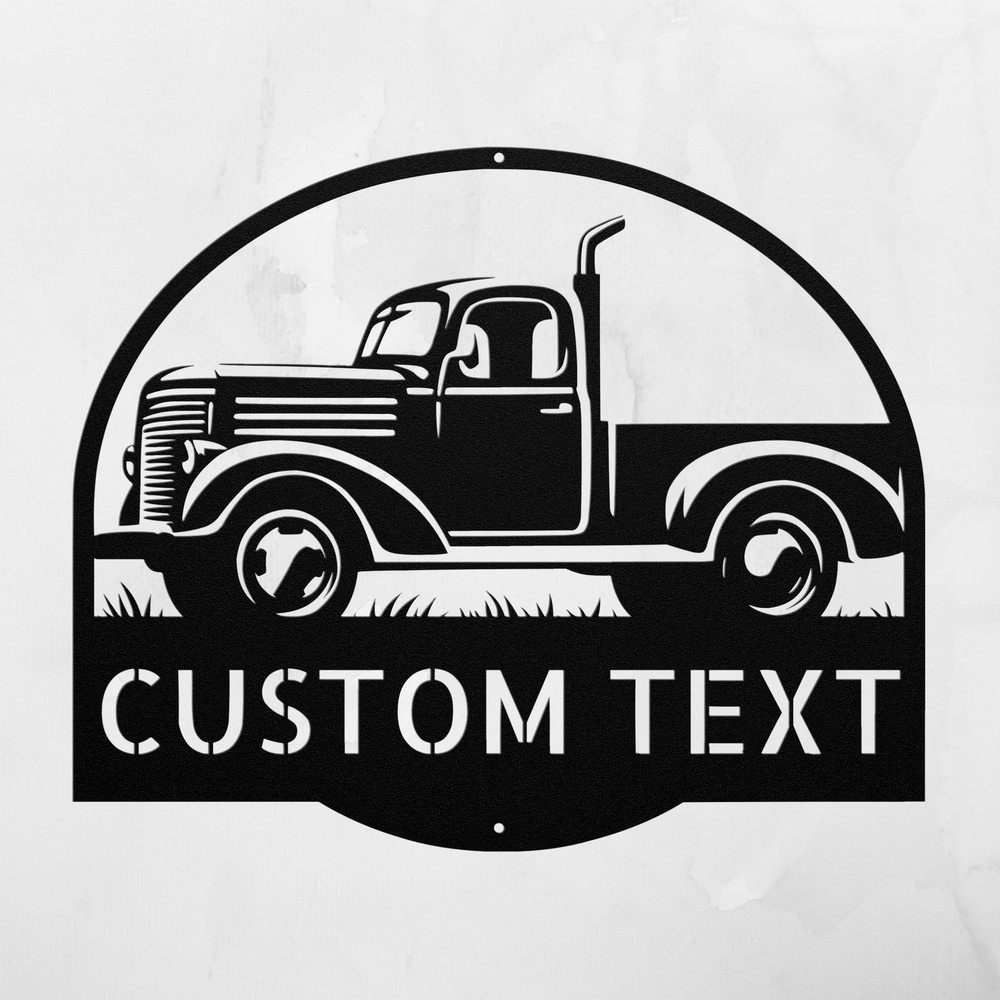 Personalized Country Truck Metal Sign Custom Rustic Decor Unique Gift for Him