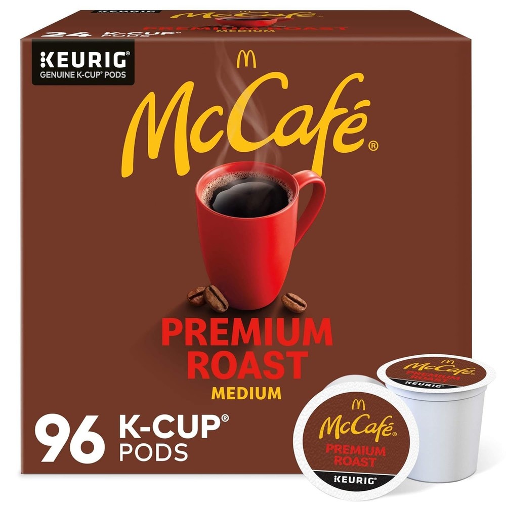 McCafe Premium Roast Coffee, Keurig Single Serve K-Cup Pods, Medium Roast, 96 Co