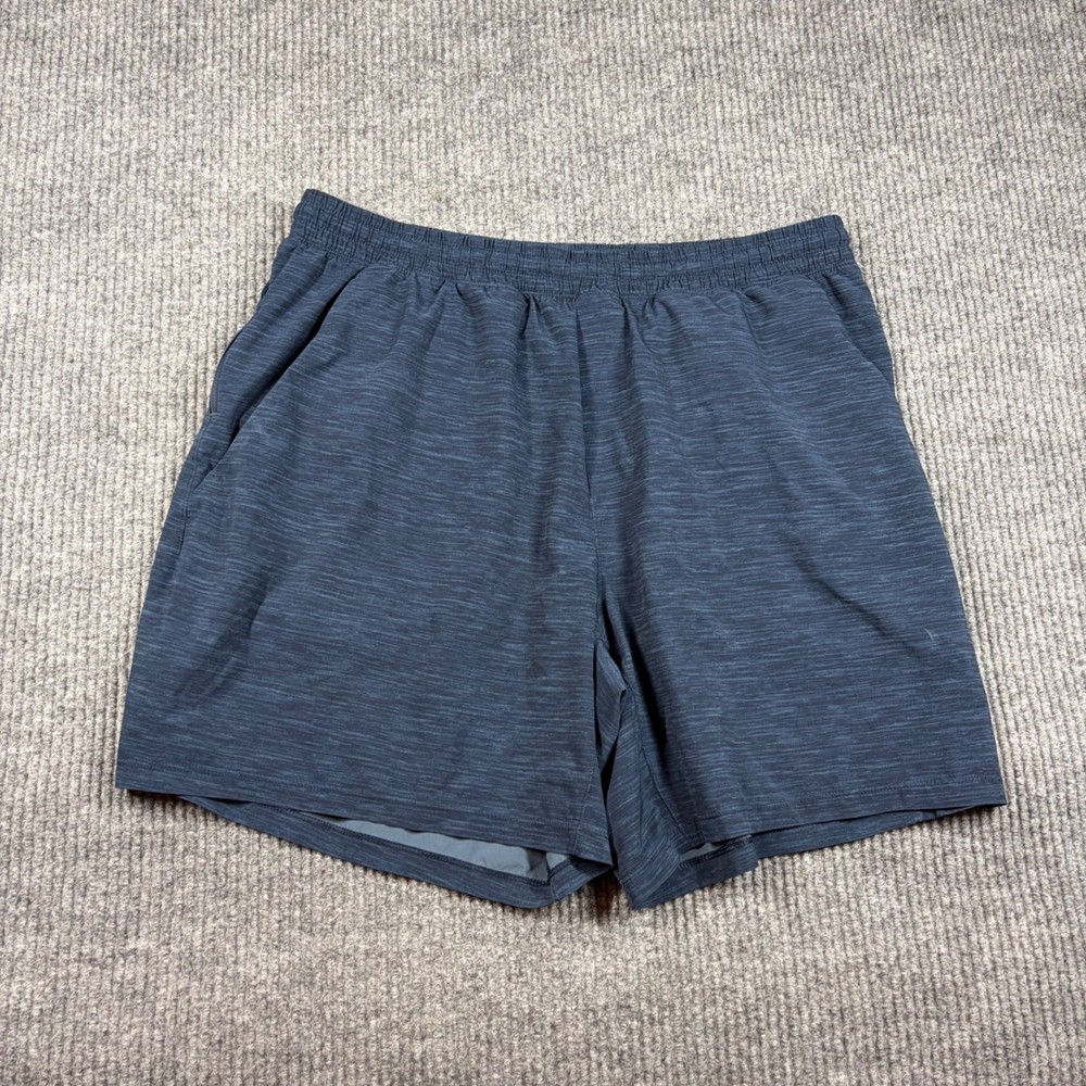Lululemon Pace Breaker 7 Inch Lined Short Mens Blue Space Dye Athletic Gym XL
