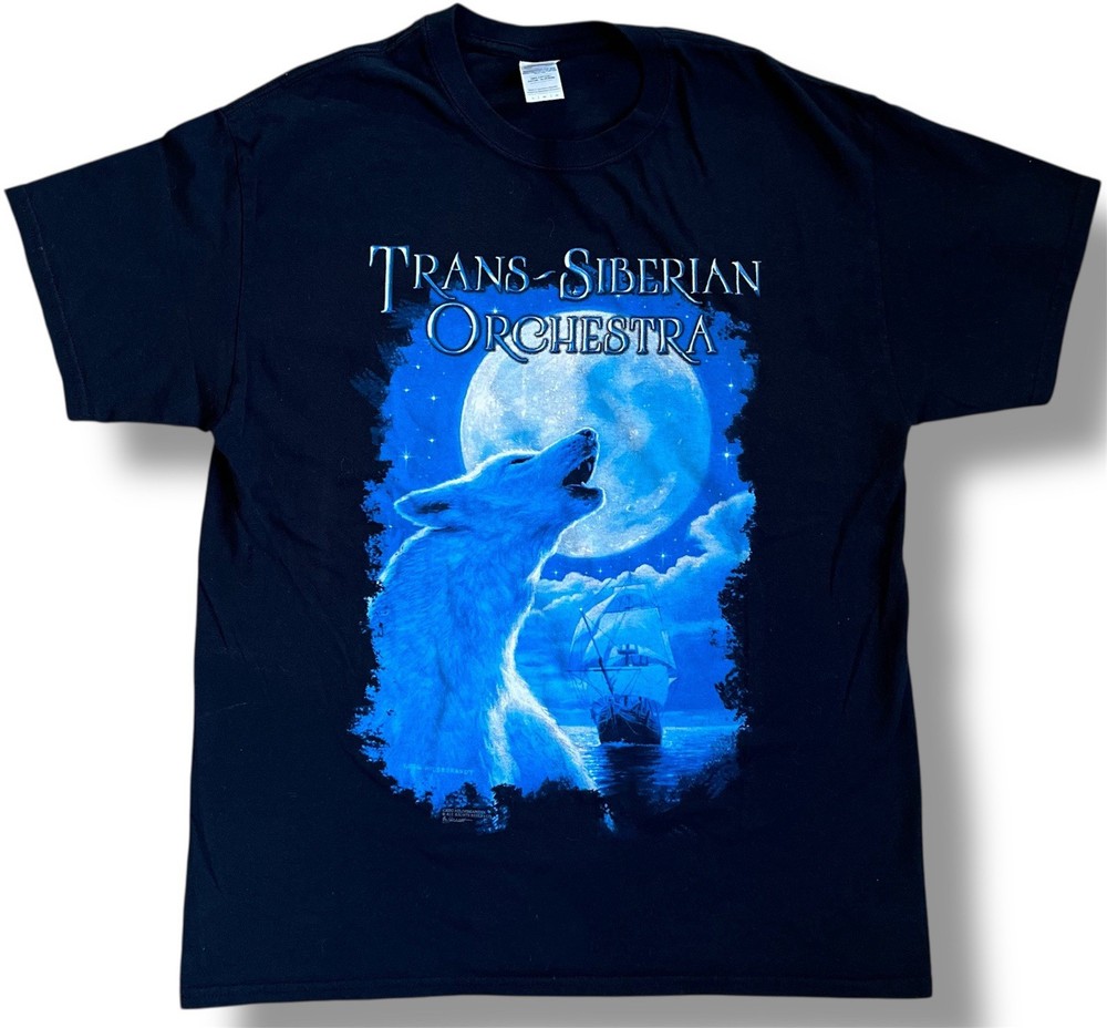 Concert T-Shirt Size Large Trans-Siberian Orchestra Wolf 2015 Tour Black S/S