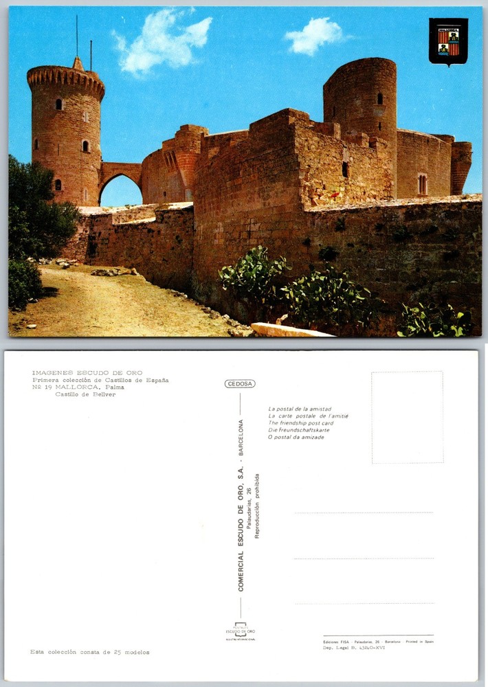 Continental Castillo De Bellver Palma De Mallorca Postcard