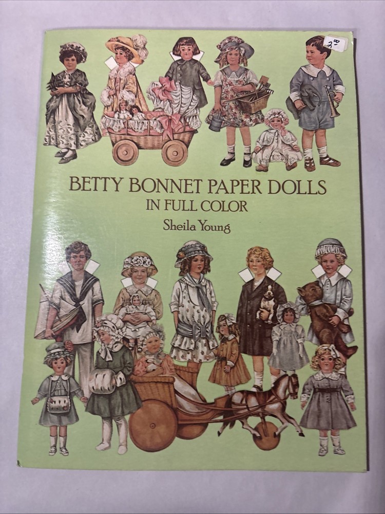 1982 Betty Bonnet Paper Dolls in Full Color by Sheila Young NEW VTG FASHION FUN